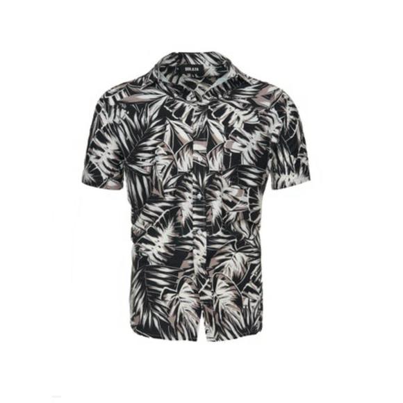 NEW SER.O.YA men's malibu shirt in black palm - Picture 2 of 2